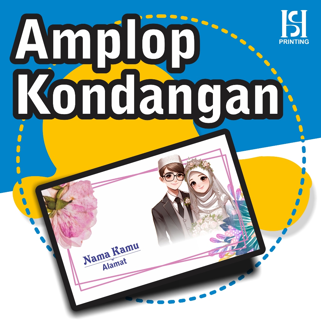 

25 Amplop kondangan custom nama dan alamat