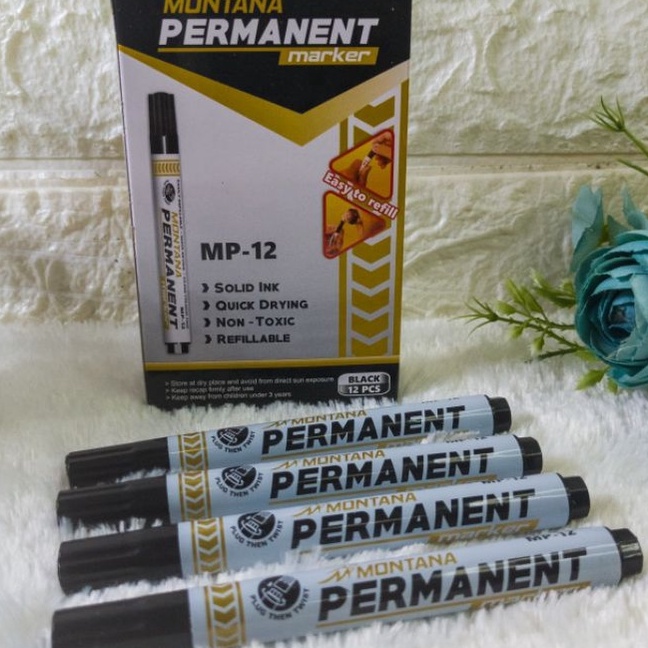 

KP8 Spidol Hitam 12pcs Montana Permanent Marker MP12