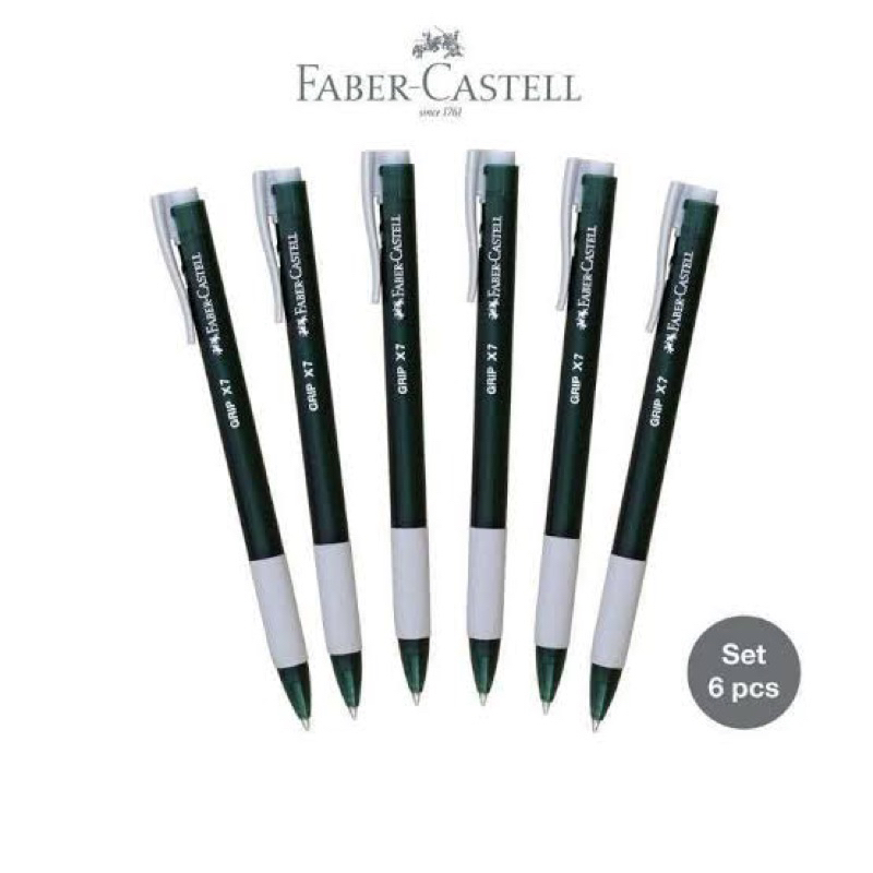 

faber castell ballpoint grip x07 isi 6 - faber castell pulpen - bolpen faber castell