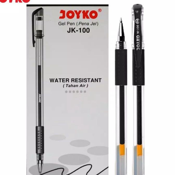

KI3 12pc Gel Pen Pulpen Pena Joyko JK1 Black 5 mmpen Joyko