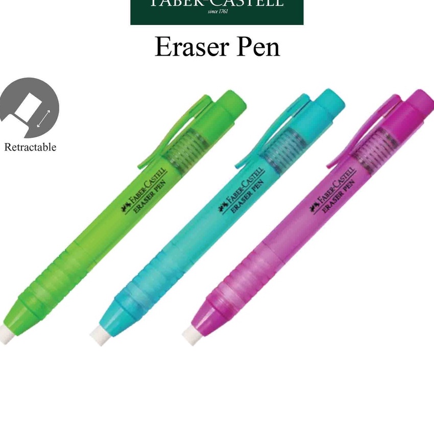 

Potongan Eraser Pen Faber Castell Penghapus Pensil Faber Castell Bentuk Pulpen Bisa Di isi Ulang