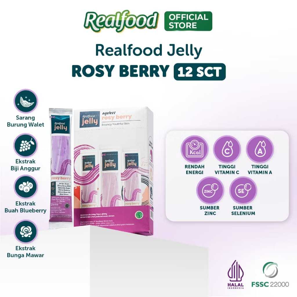 

Realfood Jelly Rosy Berry Sarang Burung Walet 12 Sct