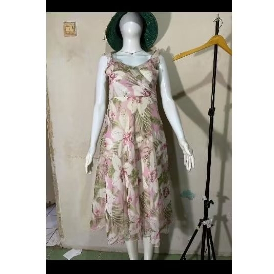 floral korean dress long