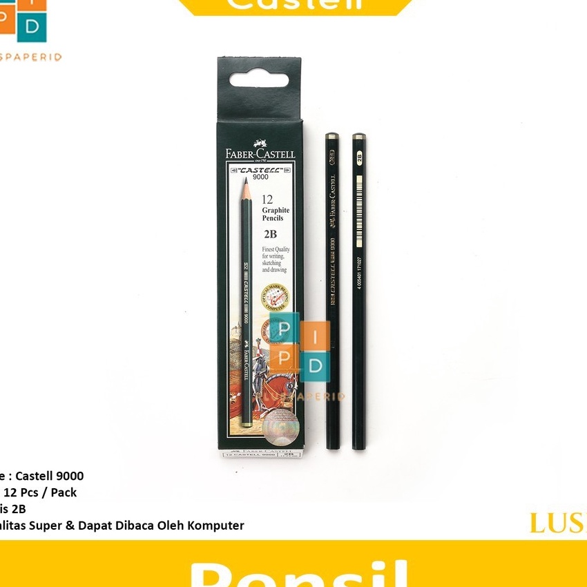 

HJ6 FABER CASTELL Pensil Kayu 9 2B Varian Komputer Ujian LUSIN