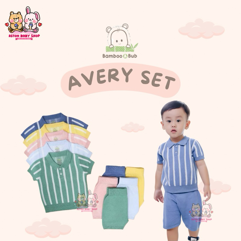 Bamboo & Bub Avery Set / Bamboo and Bub Setelan Baju Anak Laki Laki