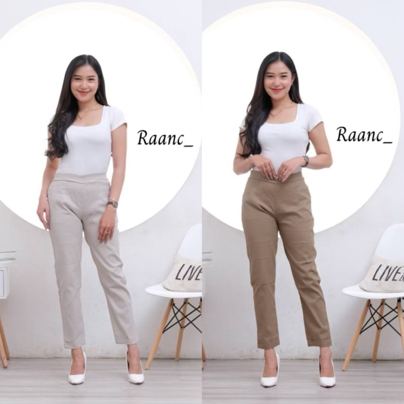 Celana Kantor Wanita Stretch Katun Wanita Celana Formal Wanita