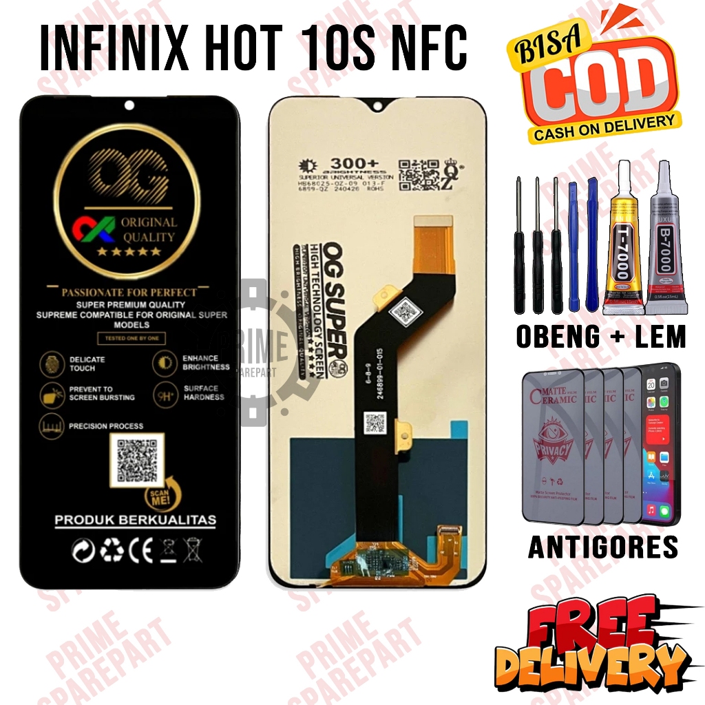 Lcd INFINIX HOT 10S NFC Original Oem Lcd Touchscreen INFINIX HOT 10S NFC Fullset