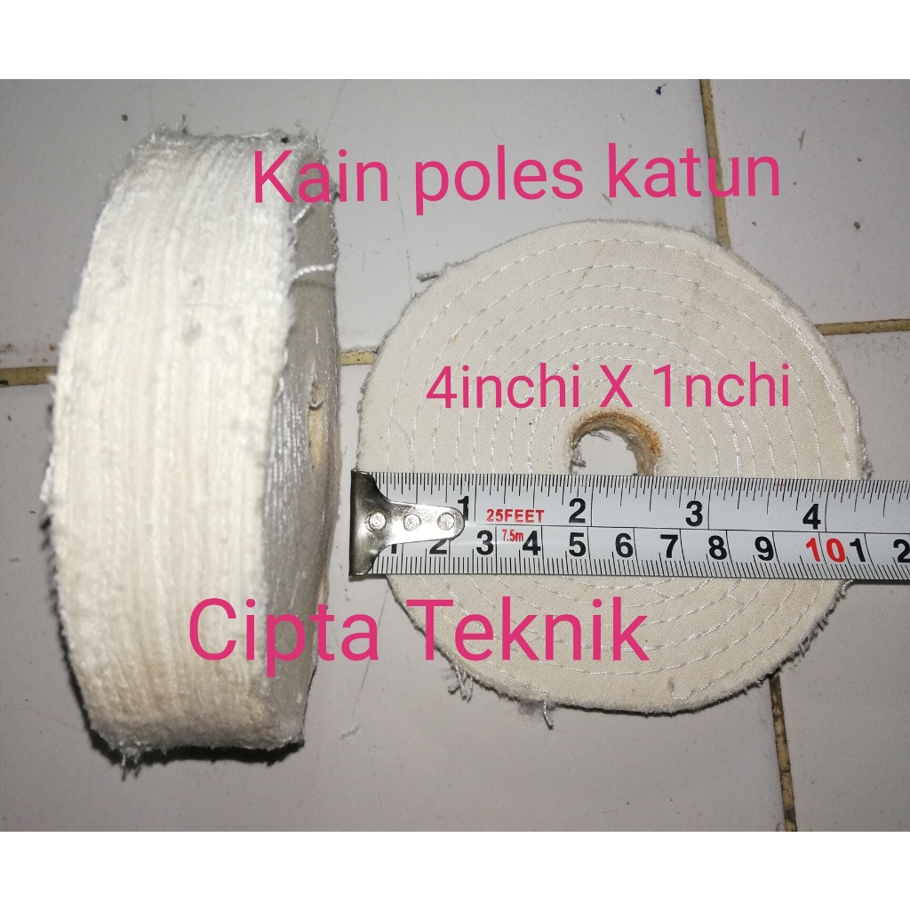 Kain Poles Katun Roda Buffing 4inch 6inch 6 inchi 50Ply Lembut 8inchi Mata Gerinda Kain