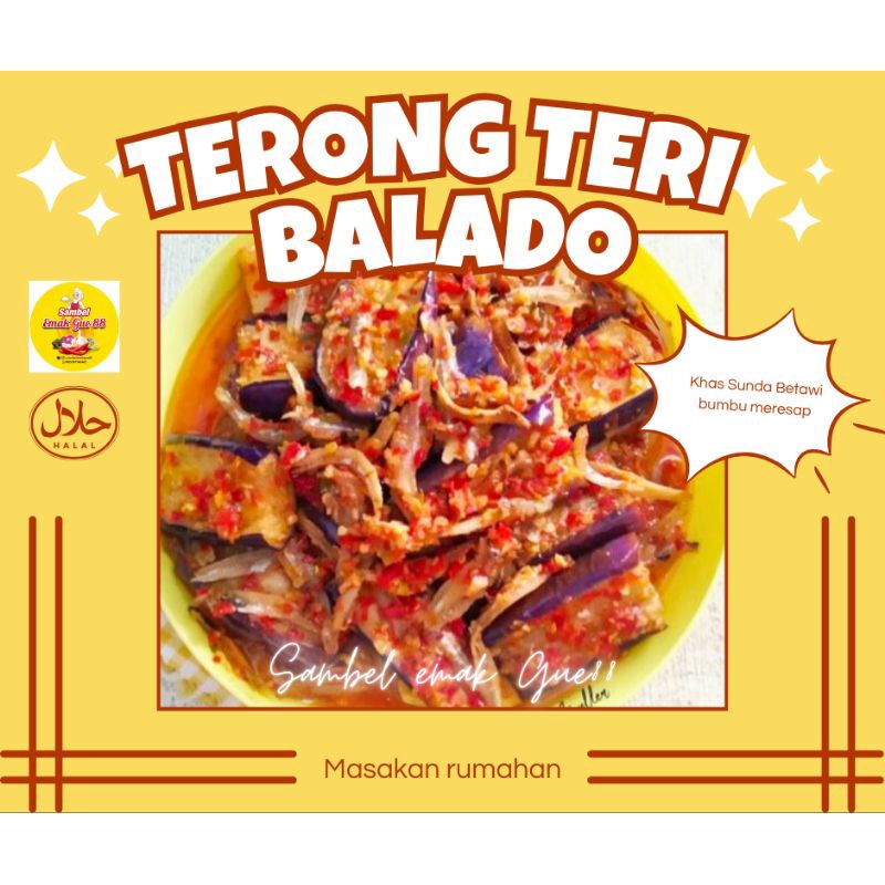 

MASAKAN RUMAHAN**TERI BALADO TERONG/PORSI 300ML ( WAJIB COBA RASANYA BIKIN NAMBAH DAN BIKIN SEKELUARGA MAKAN TERUS)