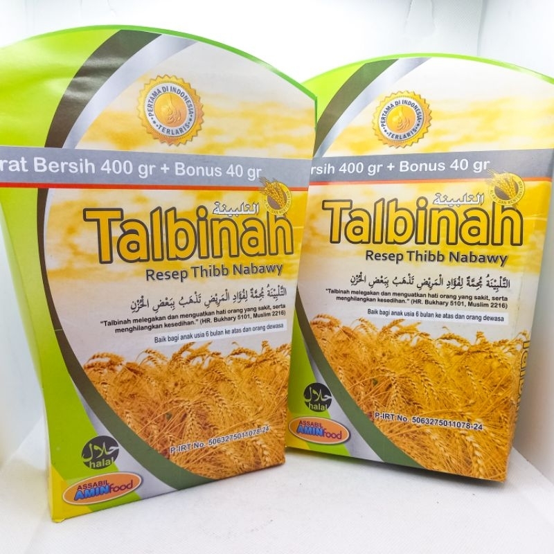 

TALBINAH Resep Thibib Nabawi 400 gr + 40 gr tepung gandum 100% ORIGINAL