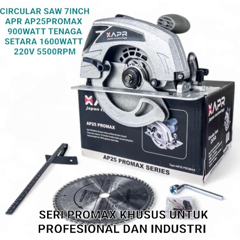 Mesin gergaji kayu APR JAPAN circular saw type AP25PROMAX GTOOLS GT255 GT17 - DEKWE DK6185 HUJIA 329