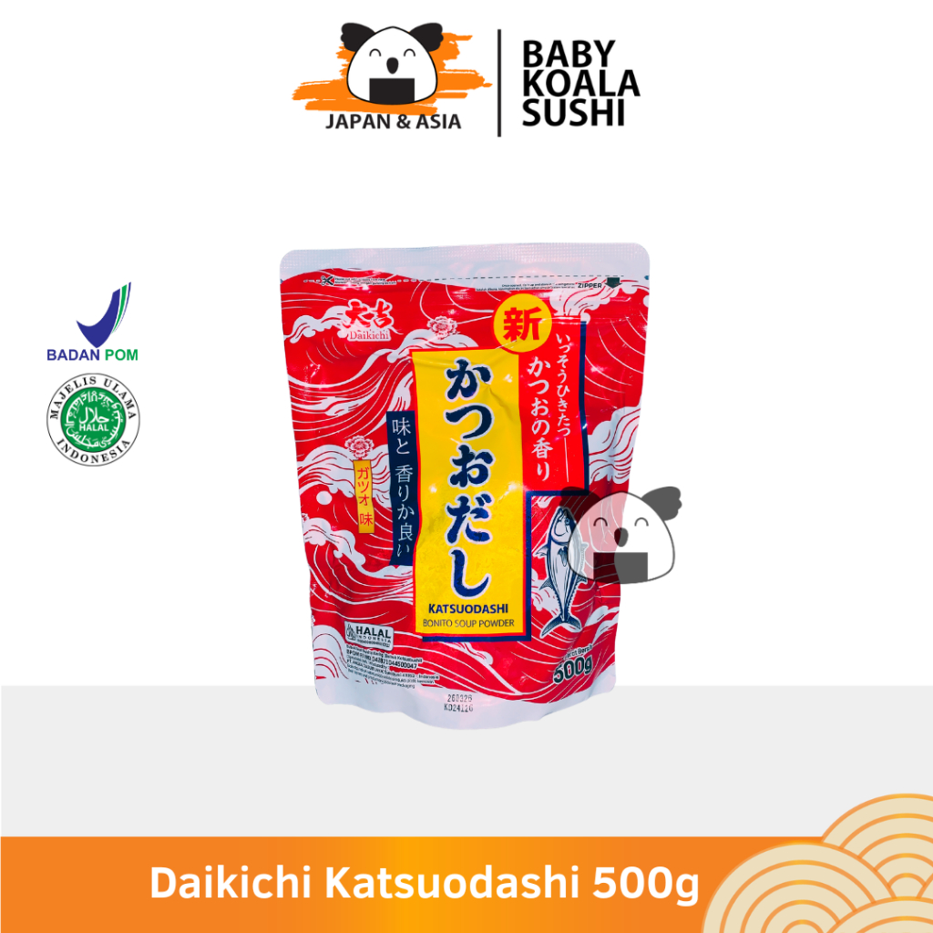 

DAIKICHI Katsuodashi Bonito Soup Powder 500 g Halal I Bubuk Kaldu Ikan Bonito Kering