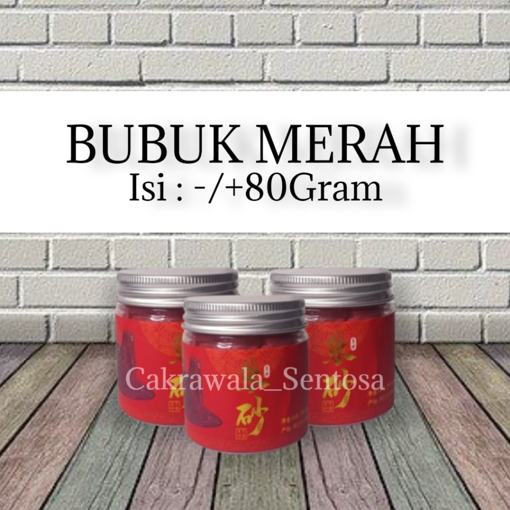 Bubuk Merah Zhu Sha Tinta Merah 1 Botol 80gram