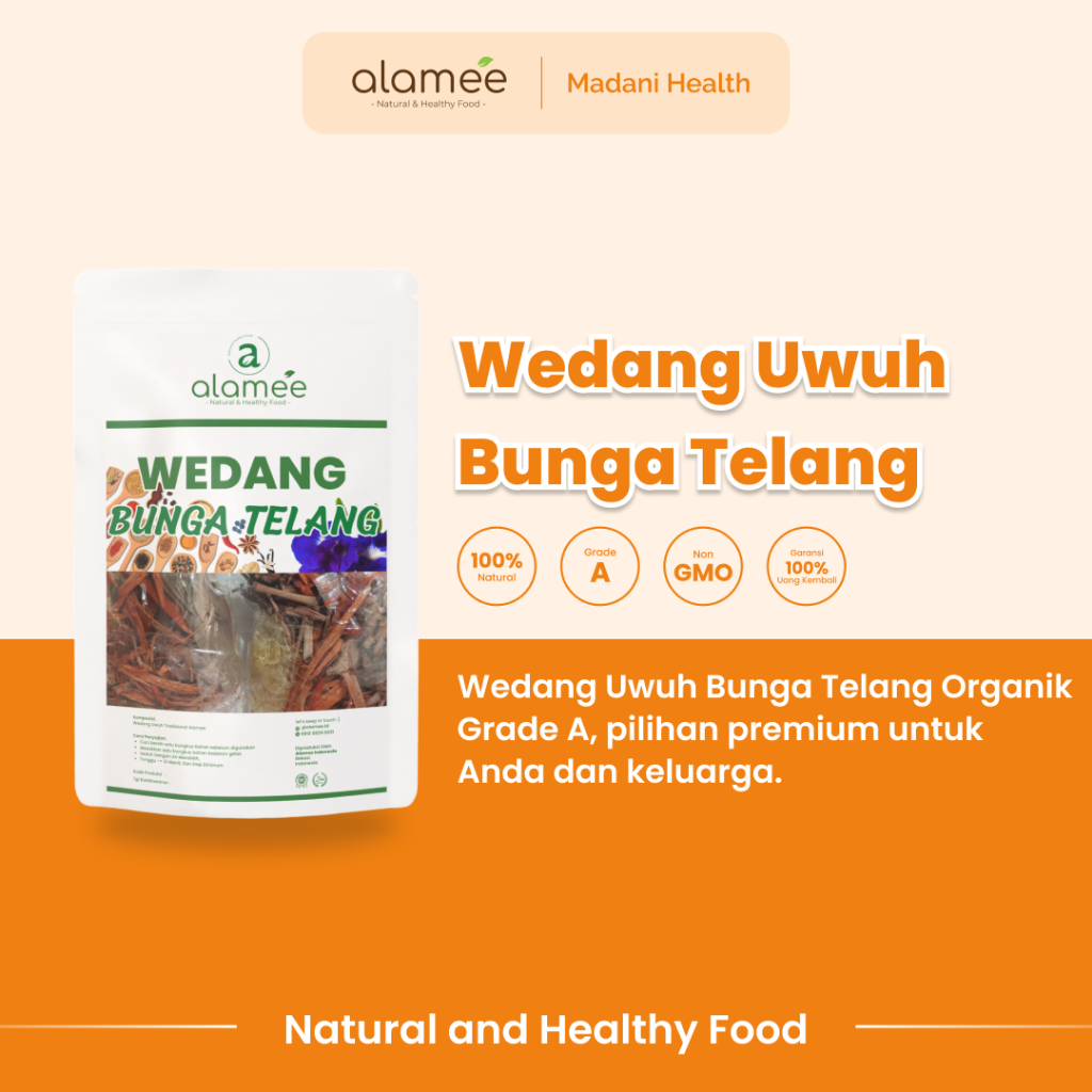 

ALAMEE Wedang Uwuh Bunga Telang Rempah Minuman Herbal Asli Alami Langsung Seduh Lengkap Tradisional