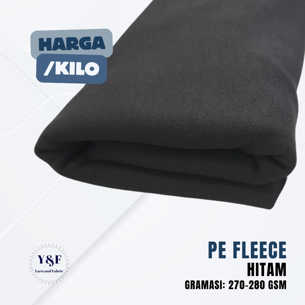 Kain PE Fleece Hitam