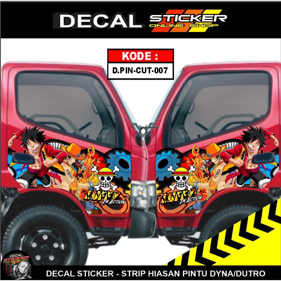 STIKER PINTU TRUCK DYNA DUTRO DECAL PRINT VARIASI MOBIL KARAKTER STICKER CUSTOM KEREN