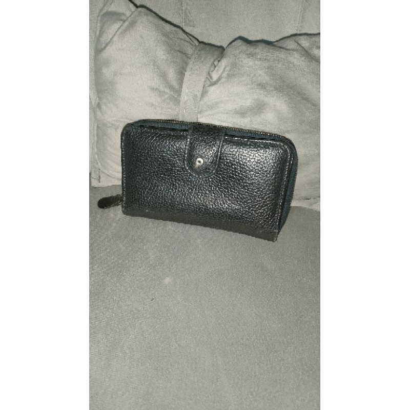 dompet papilon second kulit asli warna navy