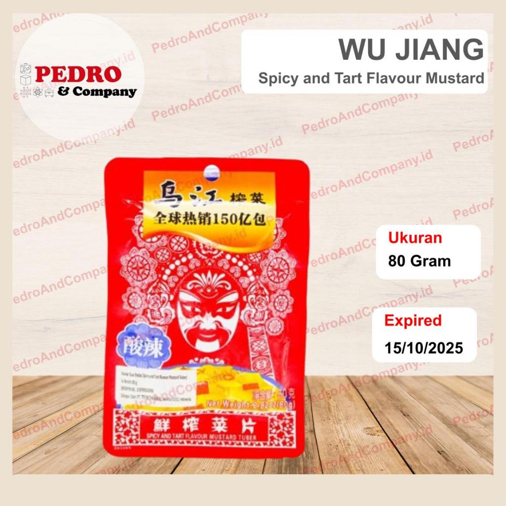 

Wu Jiang topeng Spicy and Tart Mustard tuber BIRU 80 gram asinan sawi