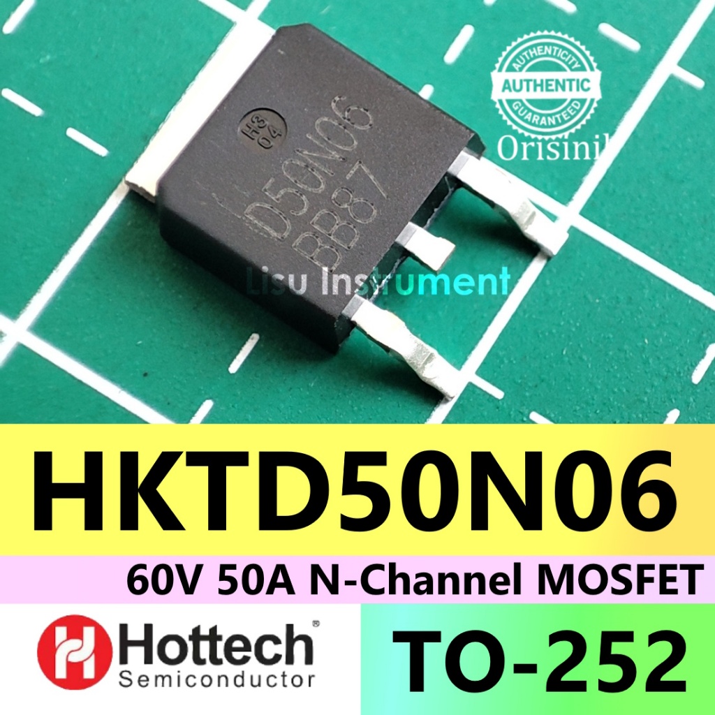 HKTD50N06 60V 50A N-Channel MOSFET D50N06 50N06 TO-252 Hottech ORIGINAL