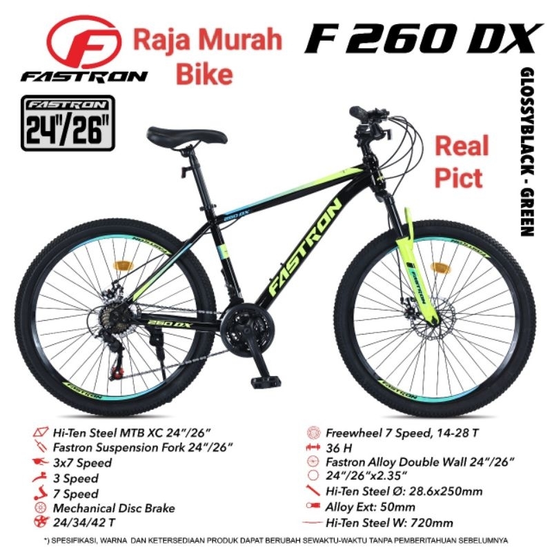 Sepeda Gunung MTB Fastron F260 DX 26 Inch Sepeda MTB 26 Inch Fastron 260 DX By Pacific