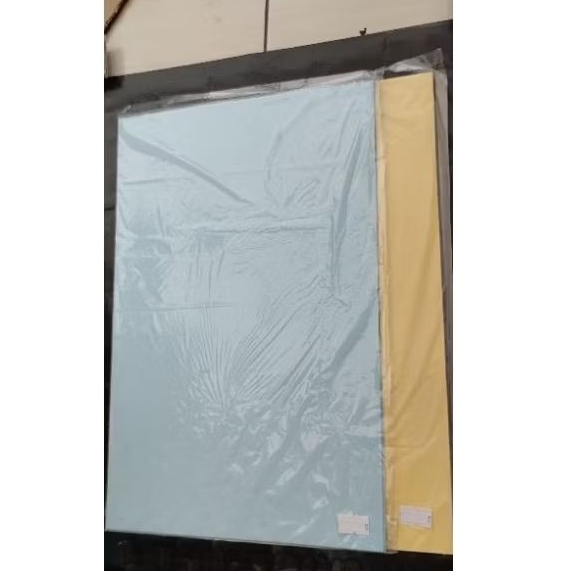 

Kertas HVS Sidu F4 COLOUR, biru muda dan kuning muda, per pack isi 20 lembar.