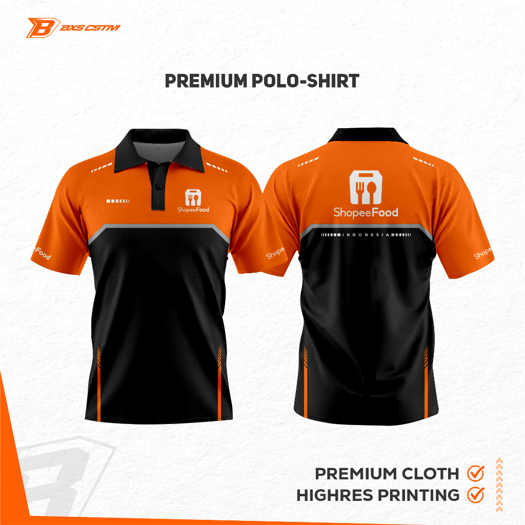 KAOS SPX SHOPEEFOOD KEMEJA POLOSHIRT JERSEY PREMIUM FULL PRINTING KEMEJA POLOSHIRT SPX
