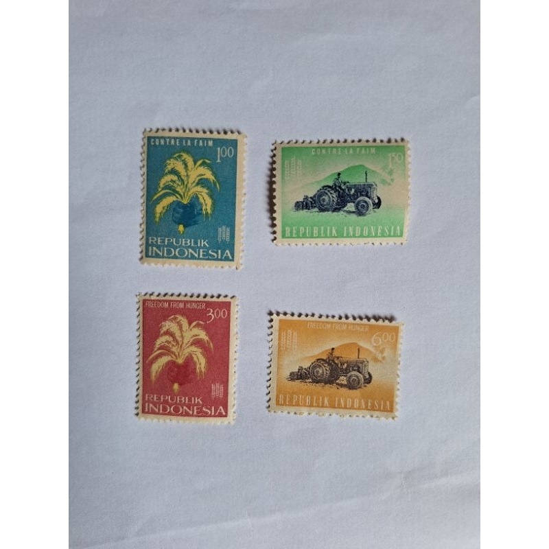 

perangko kuno seri freedom from hunger 1963