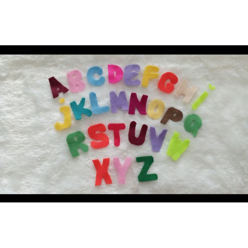 KAIN FLANEL HURUF ABJAD | HIASAN HURUF FLANEL HIASAN FLANEL ABJAD