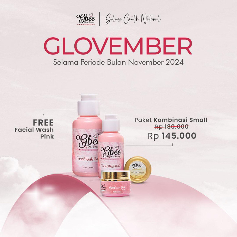 terlaris skincare gbee glow beauty paket kinclong small/gbee glow beauty