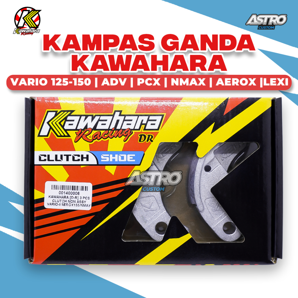 Kampas Ganda Kawahara Nmax Aerox 155 Lexi Mio M3 Fino X Ride Filano Soul Gear Fazzio Karbon Kevlar