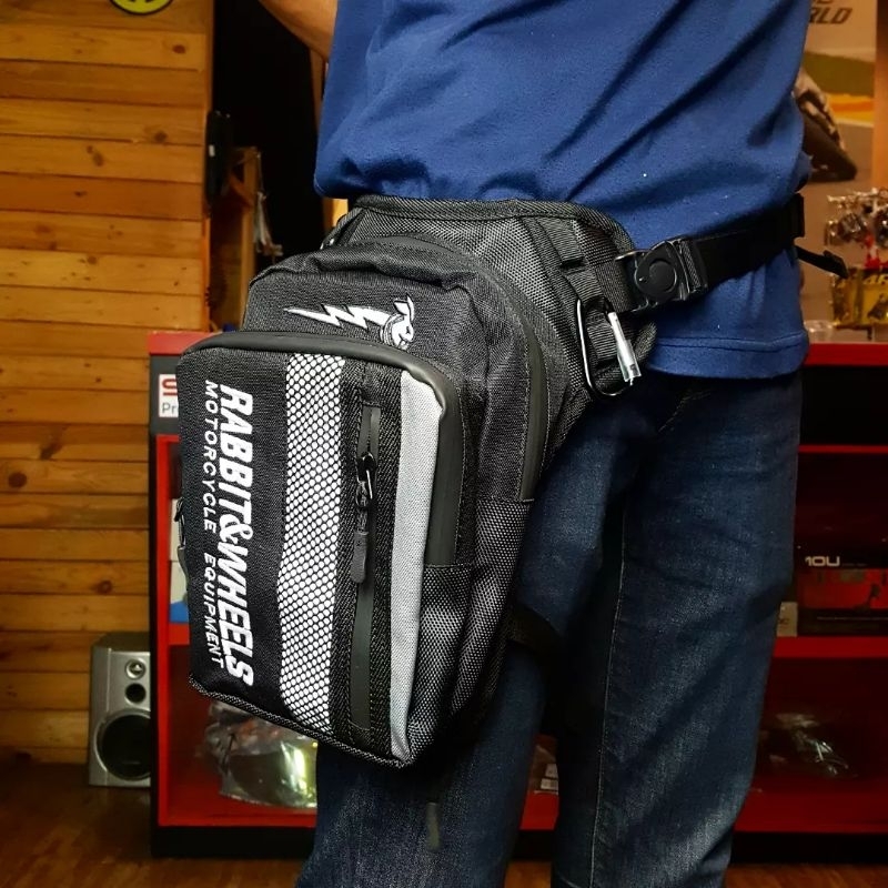 TAS PAHA LEG BAG RABBIT AND WHEELS HUNT BLACK
