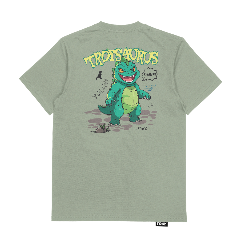 Troy Company Tshirt Sage Green Saurus - Kaos Lengan Pendek Kaos Hijau Sage MTD 2809