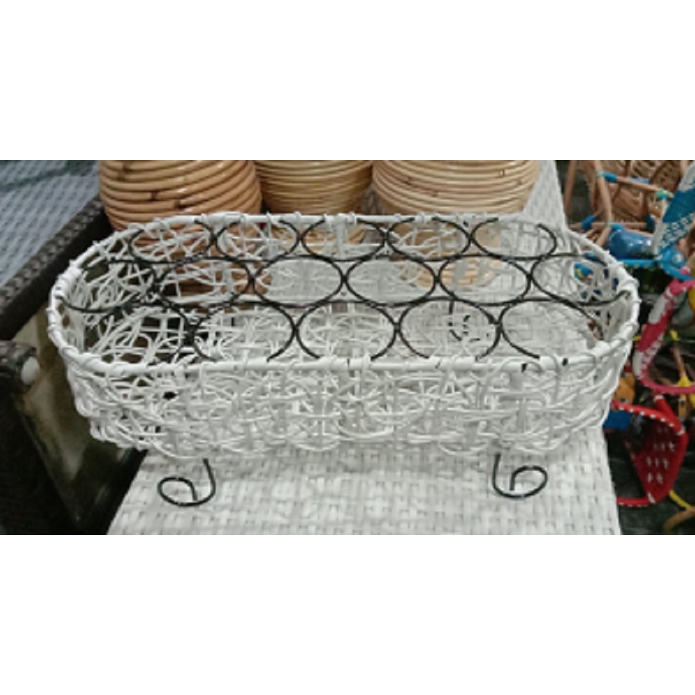 (PACKING KARDUS) keranjang air mineral rotan sintetis/tempat aqua isi 16 rotan/wadah aqua gelas aest