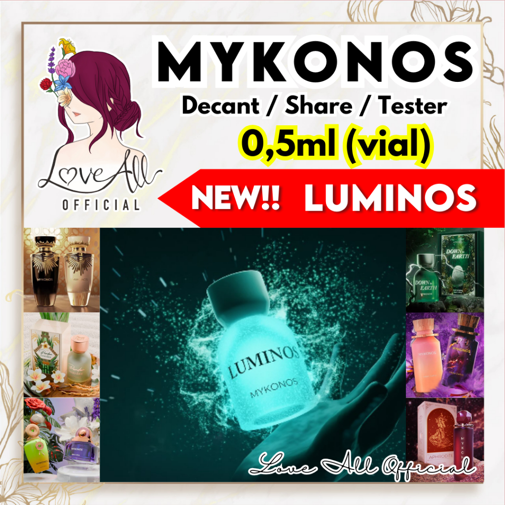 MYKONOS 0,5ml ALL VARIANT ❤️ Decant Share in Bottle EDP Parfum Down to Earth Milk Drops Utopia Aphro