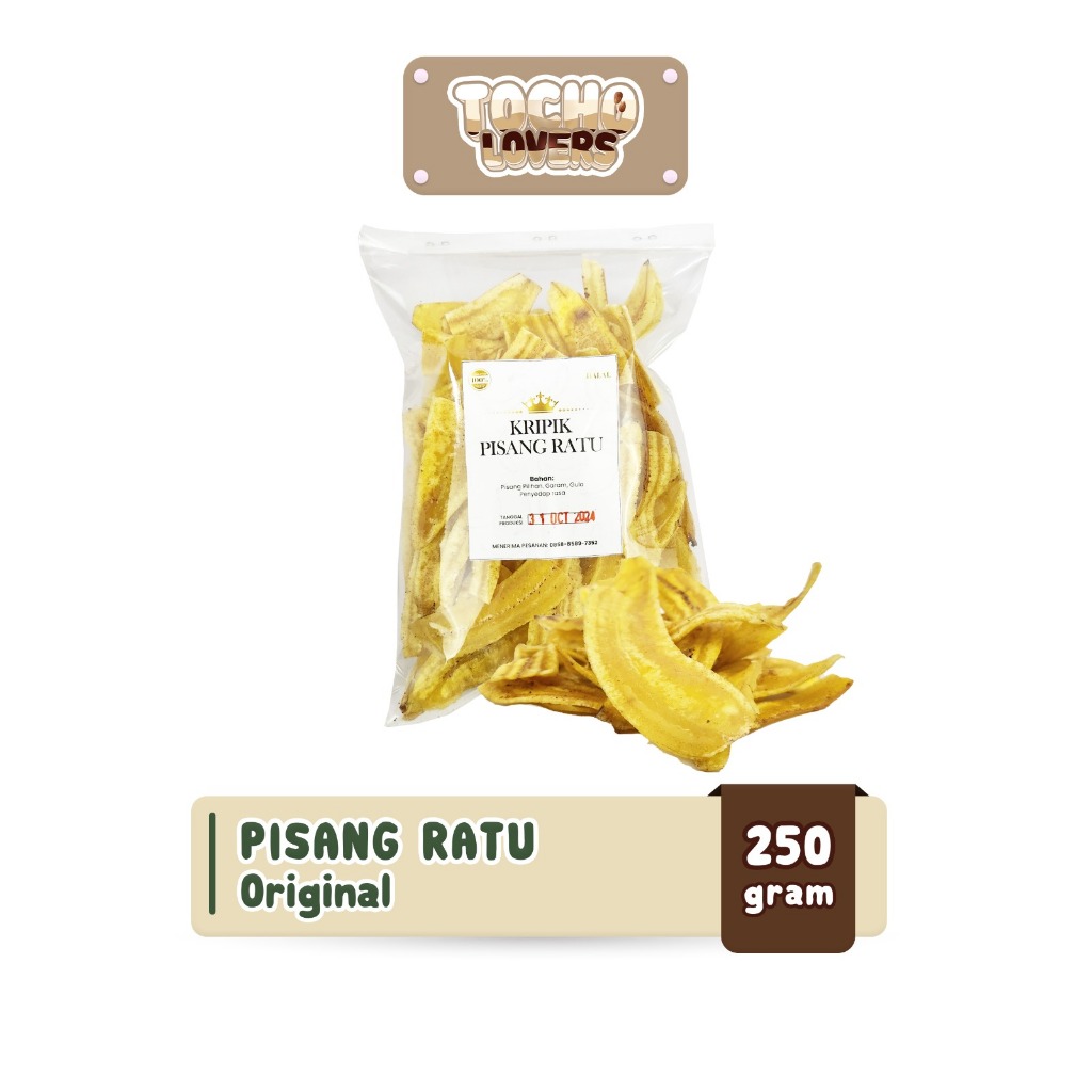 

Kripik pisang kapas Asin gurih Original kemasan 250gr