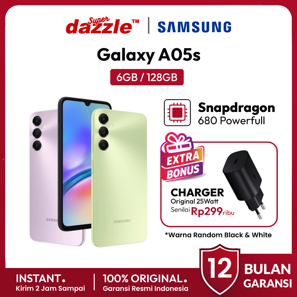 [ TERLARIS ] HP Samsung Galaxy A05s 6/128 GB Original 100% Garansi Resmi 12 Bulan SEIN SAMSUNG Offic