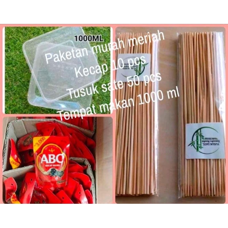 

paket murah kecap ABC 3rb 10bungkus + box + tusuk sate