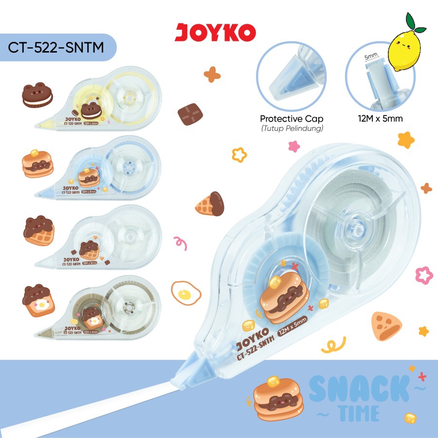 

Joyko Correction Tape Joyko CT-522 Snack Time / Pita Koreksi