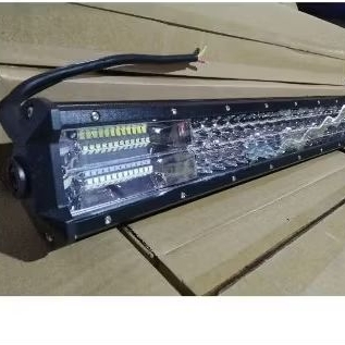 LAMPU LED LIGHT BAR 60CM 3 ROW PUTIH KUNING 5 MODE