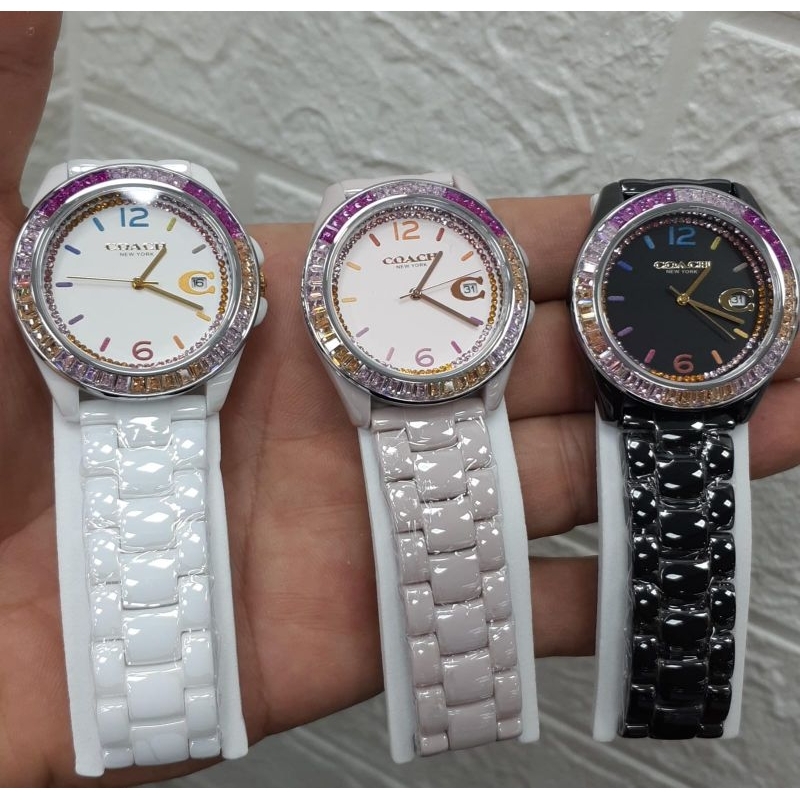 jam tangan coach/rado@ wanita  keramik asli