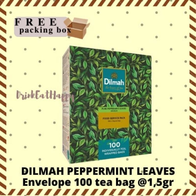 

DILMAH PEPPERMINT Tea Kemasan 100 Envelopes Teh Celup