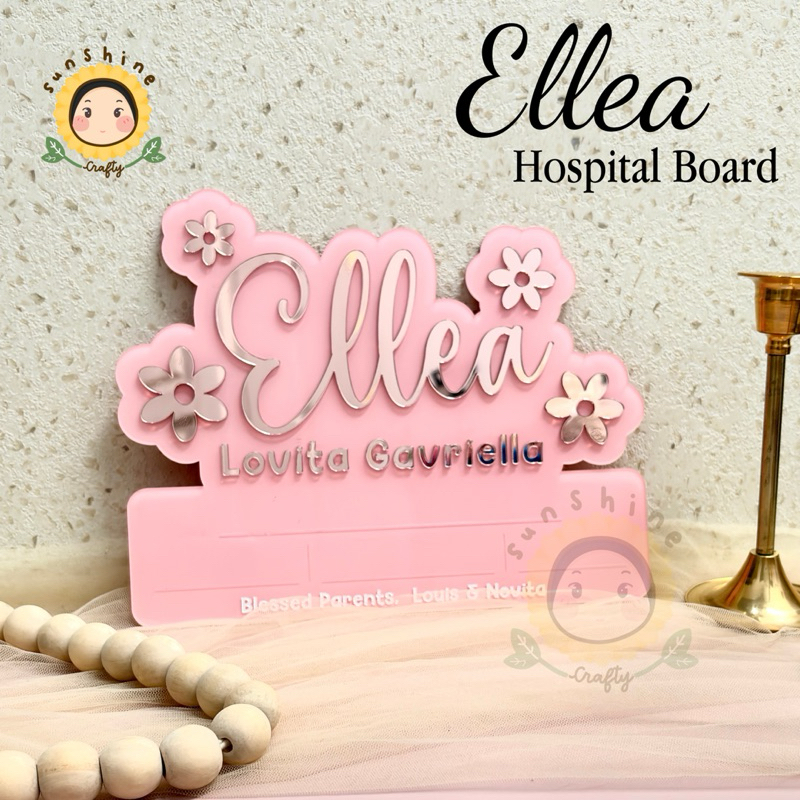 ELLEA HOSPITAL BOARD | Hospital board daisy | baby board | hospital board | papan nama bayi