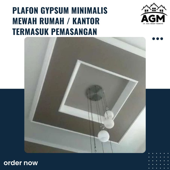 Harga Plafon Gypsum Minimalis Mewah rumah / kantor termasuk pemasangan