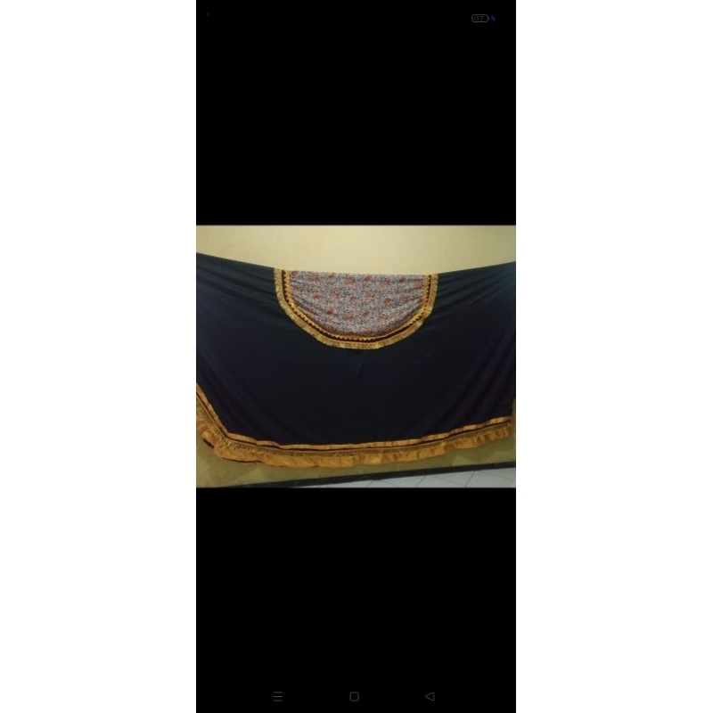 kemul/selimut Bantengan requesh hitam merah polos tanpa renda ukuran dewasa