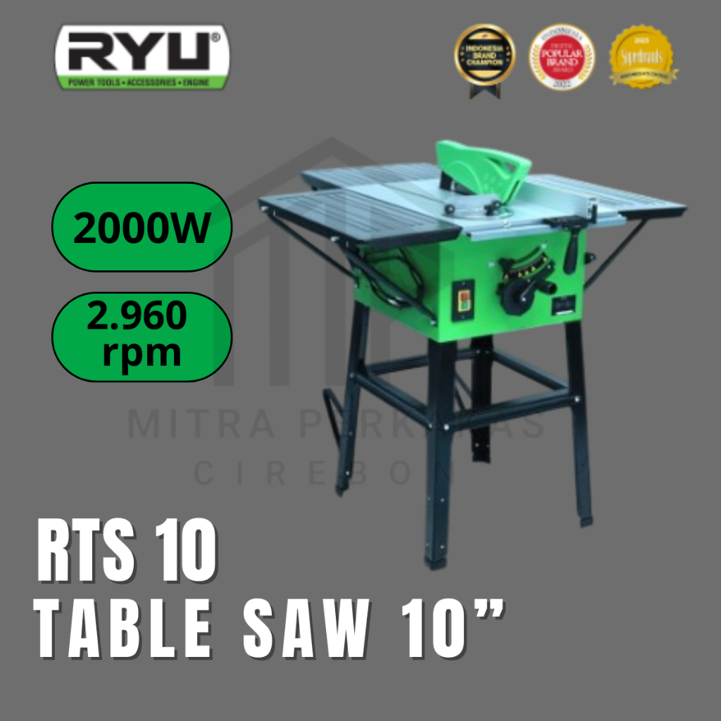 RYU RTS 10 Mesin Gergaji Kayu Meja Potong Kayu 10 Inch / Table Saw 10 Inch Mesin Gergaji Kayu Meja