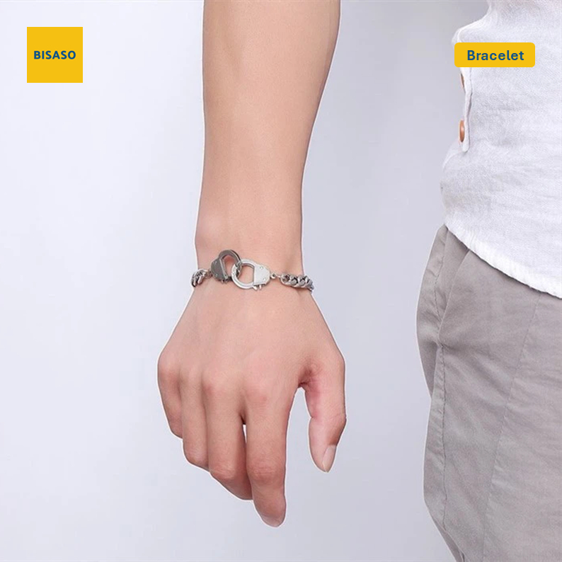 BORGOL Bracelet – Gelang Tangan Borgol, Anti Karat, Pria Wanita, Keren, Unik, Mewah, Elegan, Premium