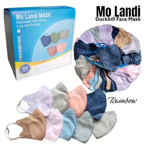 MASKER DUCKBILL WARNA WARNI MIX 1BOX ISI 50PC