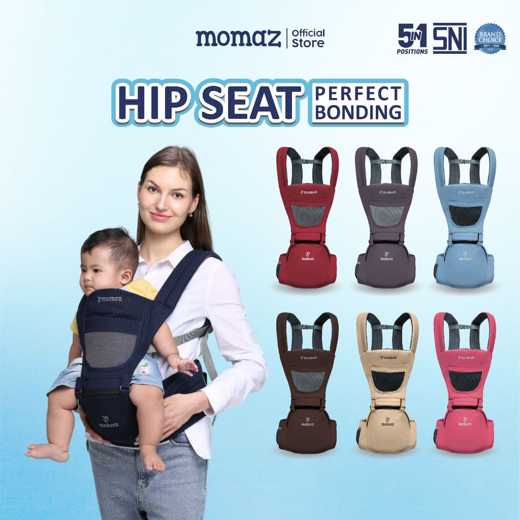 Momaz Gendongan Bayi Hipseat Perfect Bonding - Gendongan Bayi Depan - Gendongan Depan Bayi
