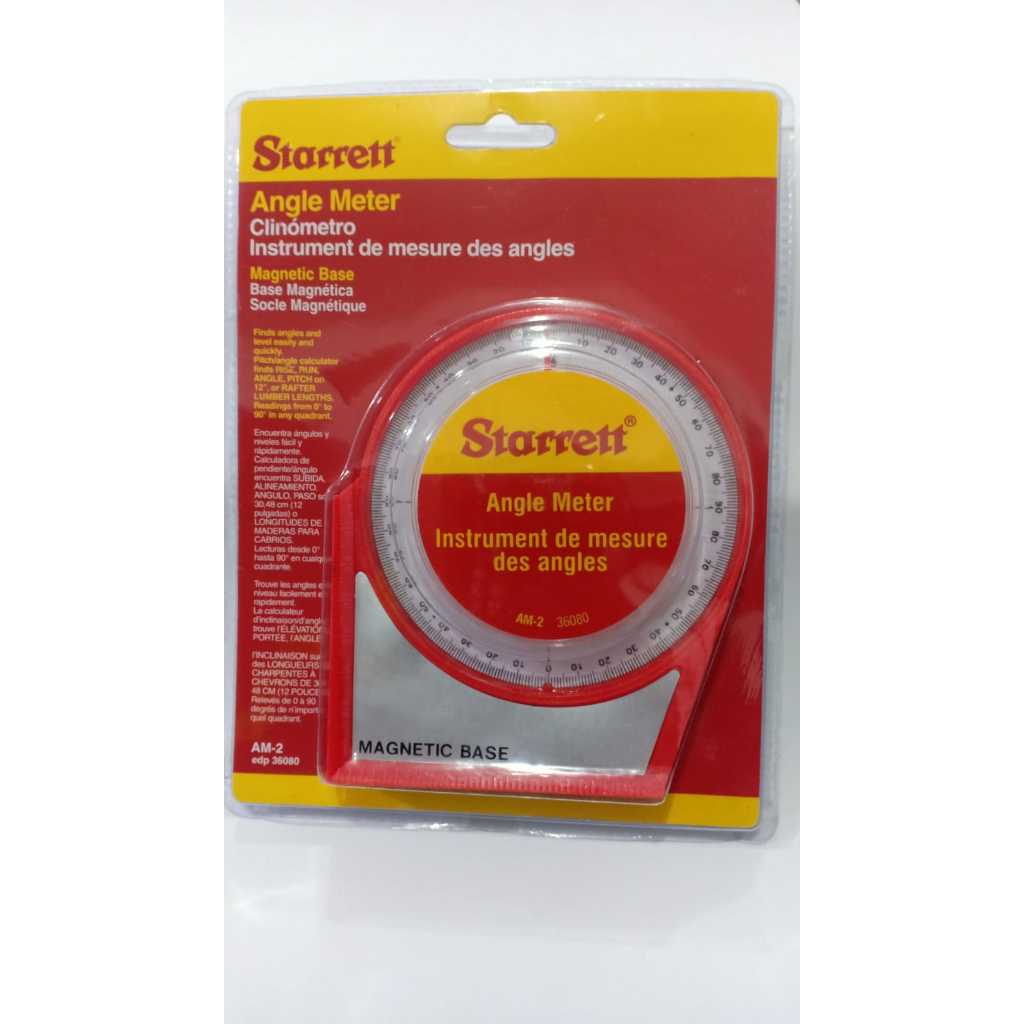 STARRETT Angle Meter-2 Clinometer  Magnetic Base  Angle Meter 0 to 90°, EDP: 36080