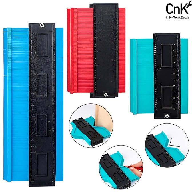 

HJ6 Penggaris Duplikat Gauge Profil Kontur Alat Penanda Ubin Keramik 5 6 1 Inch